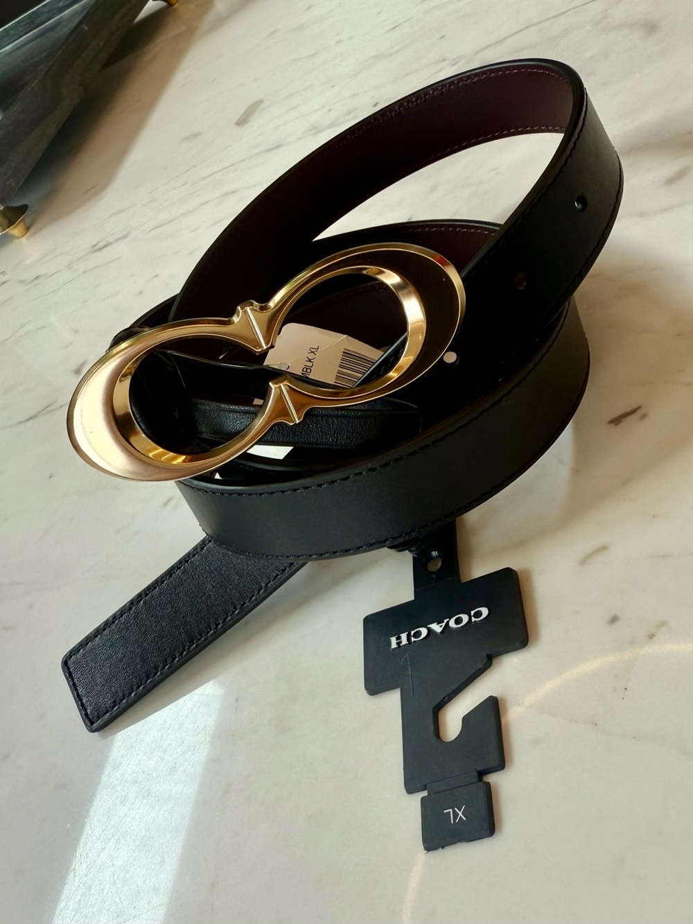 New COACH Women's Signature Buckle Belt XL